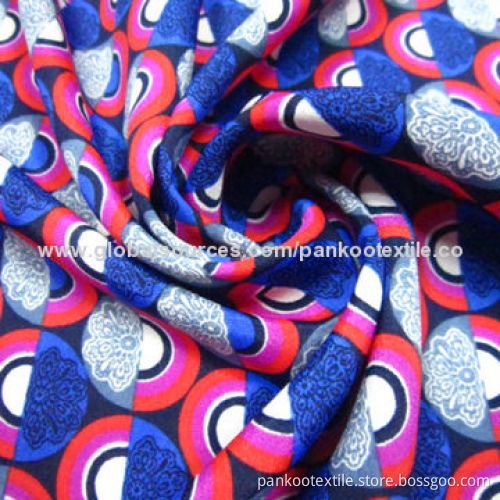 75*100D Poly CDC Print Fabric, 155*84", 57/58" Width, 82GSM Weight, Soft Texture for Women's Dresses